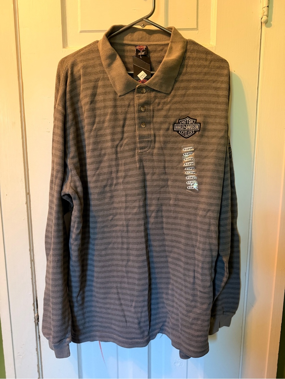Harley-Davidson Men’s Long Sleeve Polo Shirt - Grey